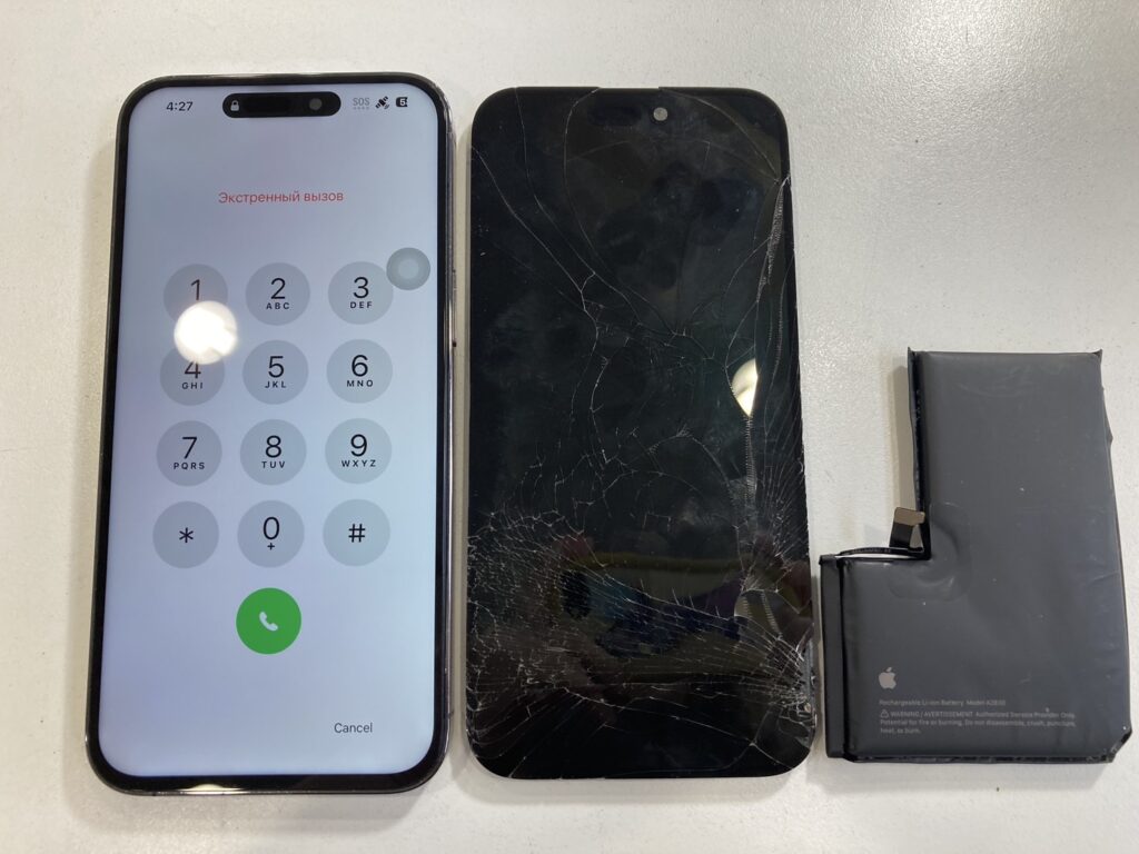 動くようになったiPhone。iPhoneをなおしたスマップル 下関店