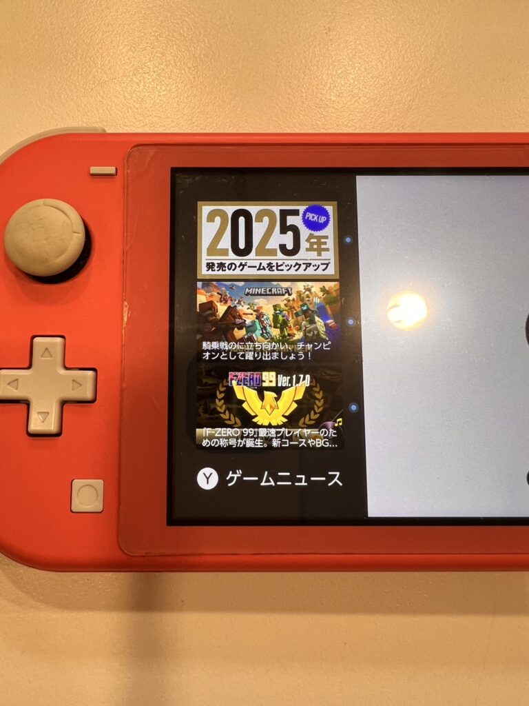 Nintendo Switch Lite 液晶がおかしい